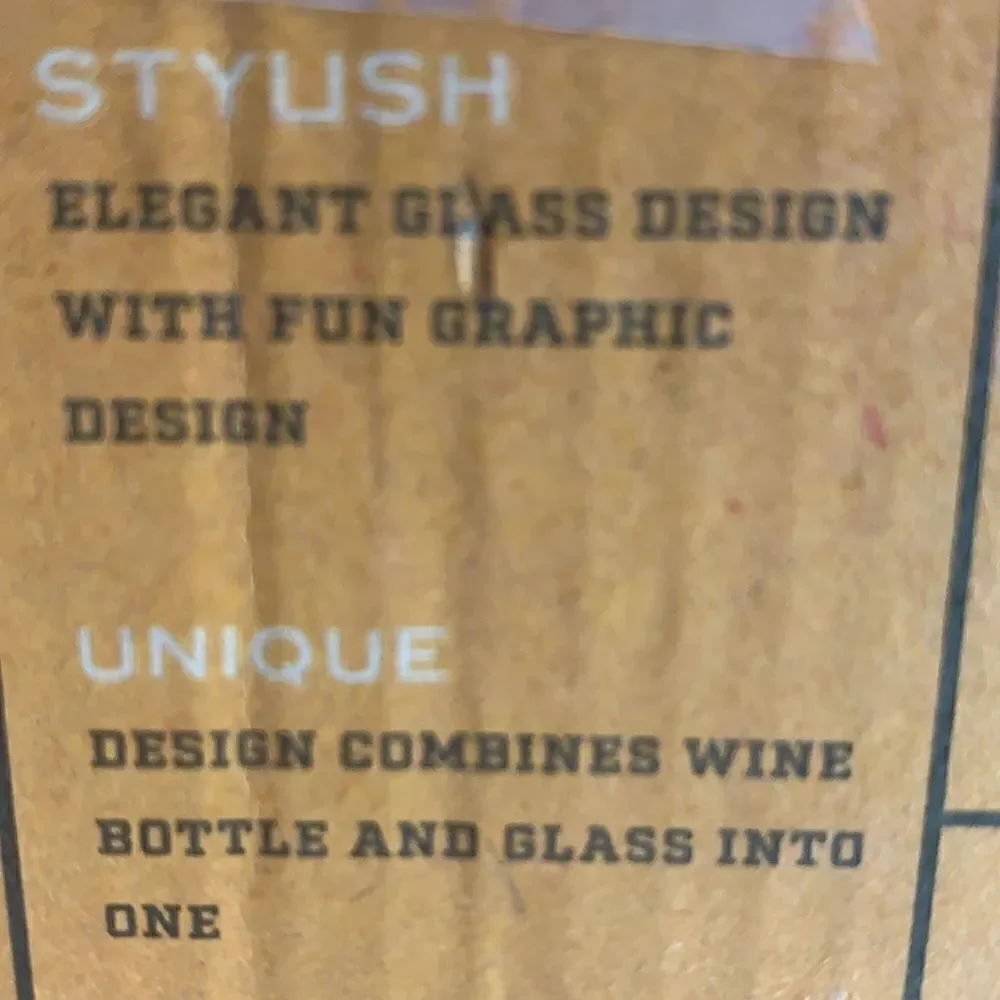 Wine Bottle Glass Refinery 25 Fluid Ounces Stylish Elegant Unique Playful Glass